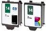 HP No 14 Black and Colour Ink Cartridge Set C5011 C5010 Remanufactured - Free UK Delivery